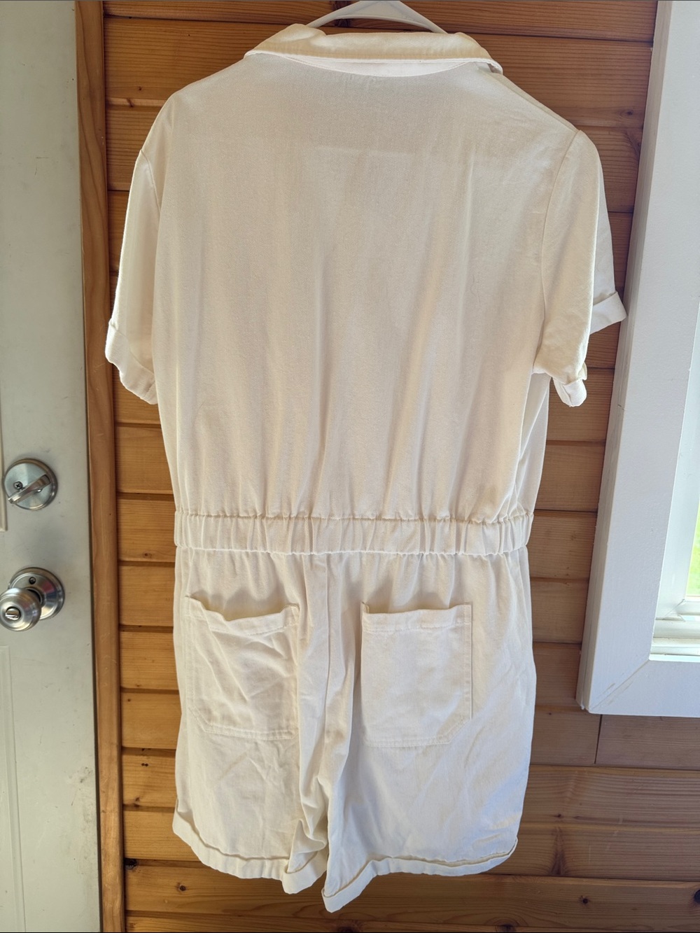 Button-Front Short Romper - Picture 2 of 2